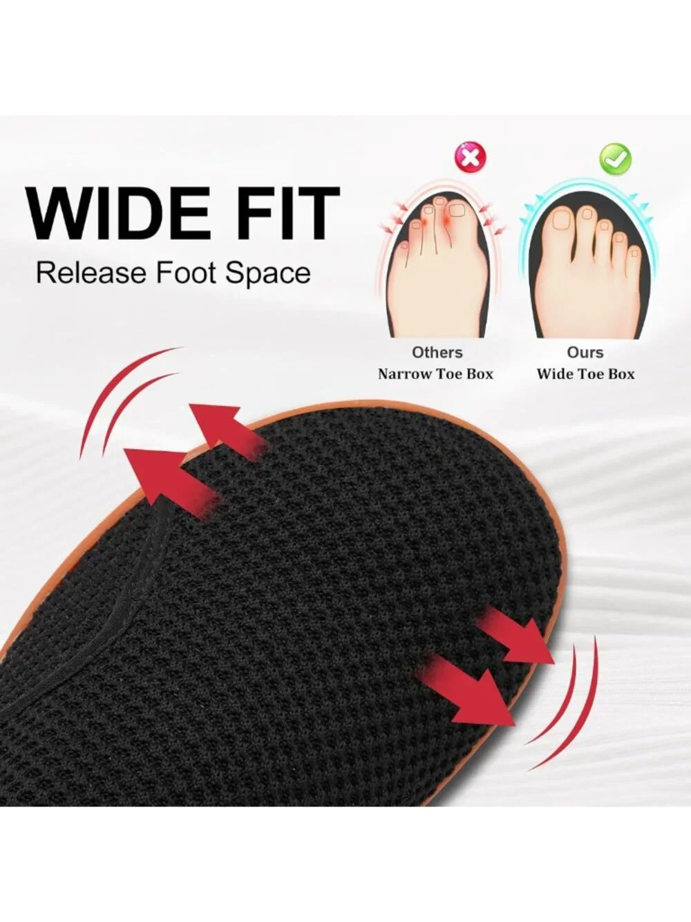 Comfortable Lightweight Men's Walking Shoes - Wide Diabetic Orthopedic Sneakers